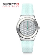 Swatch Irony Medium MINT HALO YLS193 Silicone Green Strap Watch
