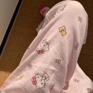 Hello Kitty Cartoon Slim Pants for Home Wear Long Pants