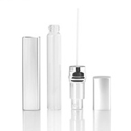 **包郵** [黑色] 12ml香水分裝瓶 長方形鋁製香水管噴霧瓶 防滑條紋設計香水噴霧瓶 [平行進口] PC3268