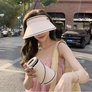 Half Wide Rim Fabric Hat - UV Protection Sun Hat