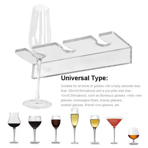 Acrylic Cup Holder Wine Rack Glass Holder Hanging Bar Cabinet Hanger Shelf Wine Glass Storage Rack S