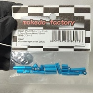 NON TAMIYA MOKEDO FACTORY M4WD ALUMINUM SPACER SET BLUE 1.5MM/3MM/6MM/12MM 8PCS/SET CADATOYS