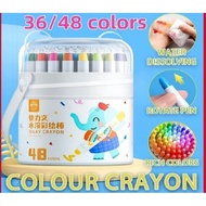 KUAILIWEN Silky Crayon 36/48 Colors Crayon Coloring for Kids Non Toxic Washable Crayon