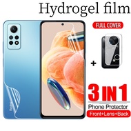 3in1 Front Back Full Cover Protection Hydrogel Film For Redmi Note 12 11 Pro Plus + 11S 12s 11Pro Note12Turbo Note12Pro 4G 5G Rear Camera Lens Soft Screen Protector Protective Film