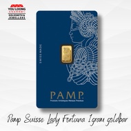 Youloong Suisse Pamp 1gram(1g) Minted Gold bar 999.9GOLD(Lady Fortuna)