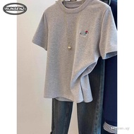 M-4XL Fashion Plain Tshirt Women Plus Size Loose Dachshund Embroidery Casual Top