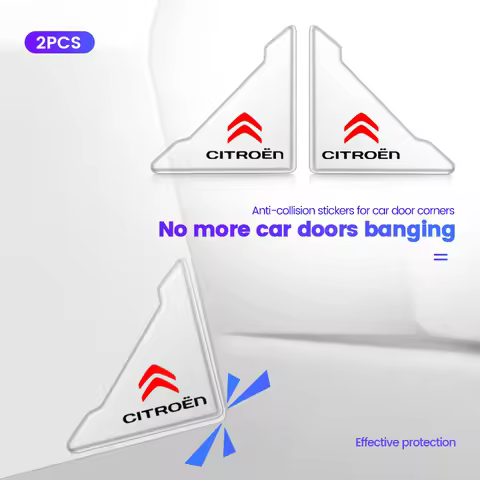 2Pcs Car Door Anti-collision Corner Protectors Stickers For Citroen C5X e-C4 X e-C3 C4 C3 C5 Berling