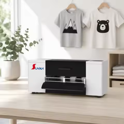For DTF/DTG Printer Machine with Pigment Ink A3 Size Mobile Phone Control One Click Printing for Sma