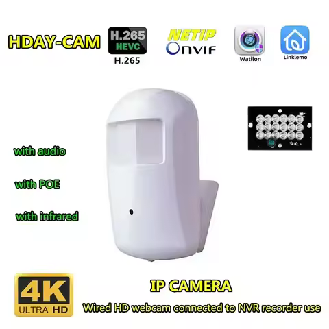 4K POE ONVIF 850nm IR 8MP PIR IP indoor Camera H.265 4MP 5MP LED Indoor Security CCTV System Video S