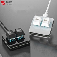 TOBIE Custom Mini 2 Key Keypad, Mini Red Switch Copy Paste Keypad, Hot Swap Mechanical Key Acrylic T