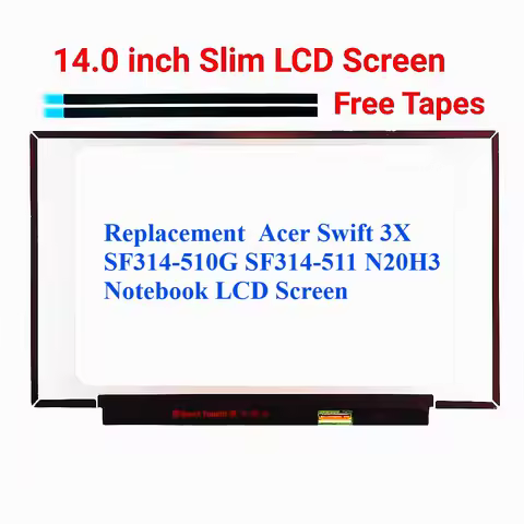 For Acer Swift 3X SF314-510G SF314-511 N20H3 1920*1080 FHD LCD Screen Display IPS Panel