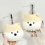 Ceramic Dog Soap Dish | Soap Bottle Dispenser Dog Cat Soap Holder Ceramic Liquid Soap Bottle Pump So