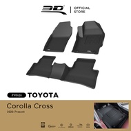 3D Mats พรมปูพื้นรถยนต์ TOYOTA COROLLA CROSS 2020-2025 (เฉพาะ 2020-2025 โฉมรุ่นปีแรก น้ำมัน ) พรมกัน