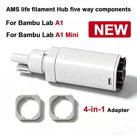 For Bambu Lab 3D Printer AMS Filament Hub Five Way Components Switch Consumables Multi-Color Printin