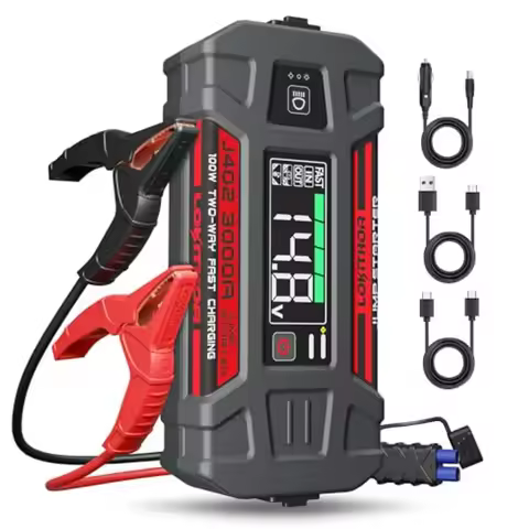 Portable Jump Starter 3000A 12V 24000mAh Lithium Car Battery Booster Pack for Up to 9.0L Gas and 7.0