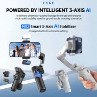 CYKE M02 AI 3-Axis Phone Gimbal With AI tracking module and fill light anti-shake Selfie Pro Gadget