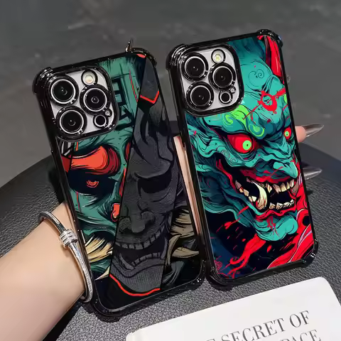 Japanese Culture Oni Mask Samurai For Google Pixel 8 7 10 9 Pro XL A 7A 8A 9A 10A 5G Case Silicone C