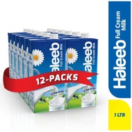 Haleeb Full Cream Milk, Premium All Purpose UHT Milk 12 x 1 Liter