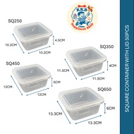 SQUARE CONTAINER WITH LID  SQ250/3Q350/SQ450/SQ650 50PCS