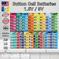 Button Cell Battery 1.5V / 3V Lithium & Alkaline AG3 AG10 AG13 CR2032 CR2025 CR2450 CR1632 LR44 LR41