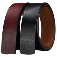 2.8cm 3.0cm 3.3cm 3.5cm 3.8cm Leather Belt Body No Buckle for Smooth Automatic Pin Buckle Belt Strap Without Buckle Men Women