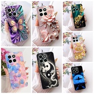 Clear Cover Honor X6c Case Fashion Butterfly Funny Cute Painted Casing Honor NIC-LX1 NIC-LX2 NIC-LX3