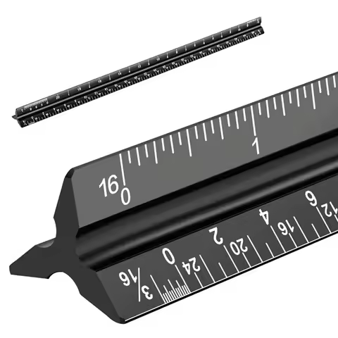 30cm Aluminium Metal Triangle Scale Architect Engineer Technical Ruler Drawing tools Measuring ruler