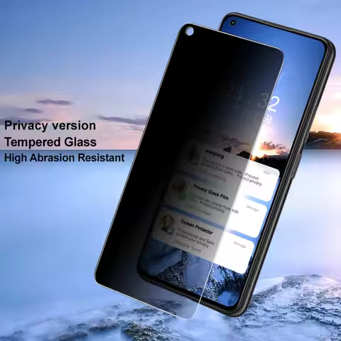 Anti-spy Privacy Tempered Glass Film Cover Screen Protector For Realme 6 6i 6s 6 Pro 7 8 8i 8s Realm