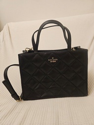 Kate Spade 黑色菱格手袋