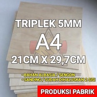 PAPAN KAYU A4 TRIPLEK 5MM ALBASIA UKURAN A4 / TRIPLEK TIPIS / T