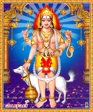 Kala Bhairavar Digital Photo with Frame and Glass (L212RA)