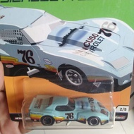 HOTWHEELS Hot Wheels premium Chevy 76 greenwood Corvette Rubber Tires no gasser
