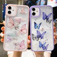 Gorgeousแววที่ชัดเจนอีพ็อกซี่ผีเสื้อกันกระแทกเคสโทรศัพท์สำหรับiPhone 12 Pro Max iPhone 12 Mini iPhone 12 Pro iPhone X iPhone XR iPhone XS Max iPhone 6s 6 Plus iPhone 8 7 Plus iPhone 11 Pro Max iPhone SE 2020 iPhone 11น่ารักเปลือก