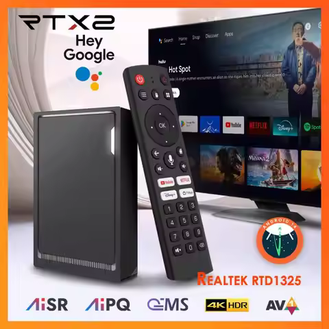 Realtek1325 CPU RT-X2 Android 14 TV Box Support AI-PQ AI-SR Set Top Box Android 14.0 1000M 2T2R Wifi