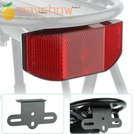 MAYSHOW Bike Rack Reflector, Red Black Metal Acrylic Bicycle Rear Light,  Vertical Horizontal Install Stand Bracket Bicycle