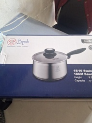 全新 Buffalo 18/10 不銹鋼 18CM 湯鍋