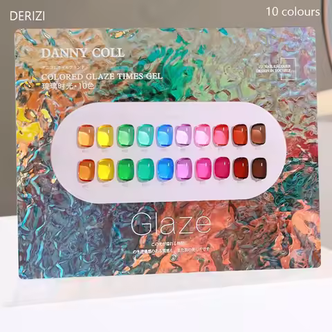 Translucent Glaze Gel Nail Pudding Jelly Soak Off Led Uv Gel Polish Set Summer Ice Through Gel Varni