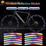 MXMUSTY Rainbow Reflective Sticker, Rainbow Laser Glow Laser Glow-in-the-dark Sticker, Laser Rainbow Reflective Luminous Bicycle Reflective Sticker Mountain Bike