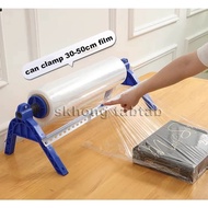 Stretch Film Wrap Dispenser Manual Pallet Wrapper Tool, Table Stretch Film Packing Machine Film Width 30-50cm Adjustable