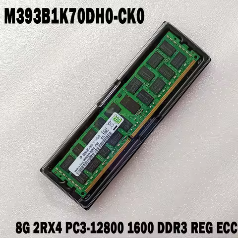 1PCS M393B1K70DH0-CK0 8G 2RX4 PC3-12800 1600 DDR3 REG ECC For Samsung Server Memory