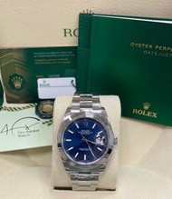 (現貨已售)(可預訂)全新現貨 勞力士126300 Datejust 41  10/2024 年 亮藍色 Fullset