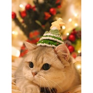 Cat Christmas Hat Kitten Hat Headdress Christmas Pet Dress Up Cat Cat Headgear Dog Cat Knitted Hat