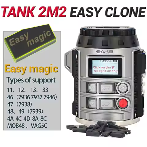 TANK 2M2 Easy Clone Super Transponder Can Clone Chip Support Copying ID46 ID4D ID8A ID47 ID5C ID8E I