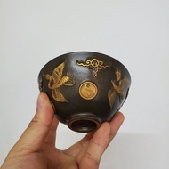 Pure Copper Tai Chi Crane Dharma Water Cup Water Supply Cup Holy Water Cup Copper Cup Bagua Cup Copp
