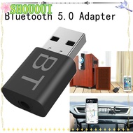 SHOUOUI Bluetooth 5.0 Receiver Adapter USB Power Wireless AUX 3.5mm Jack Auto Bluetooth