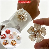 SMARTSIMPLE 1Pc Multifunctional Flower Button Cover Clip Decorative Shirt Cufflink DIY Clothing Clos