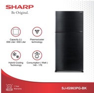 Sharp  SJ-IG963PG-BK Kulkas 2 Pintu Besar 2 Door New Grand Vetro II