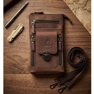 tas pinggang hp selempang tas kecil kulit sapi asli tas selempang pria keren