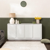 Dekoruma ANKA Credenza Minimalis 160CM / Rak Kabinet Ruang Tamu / Bufet MDF - Putih