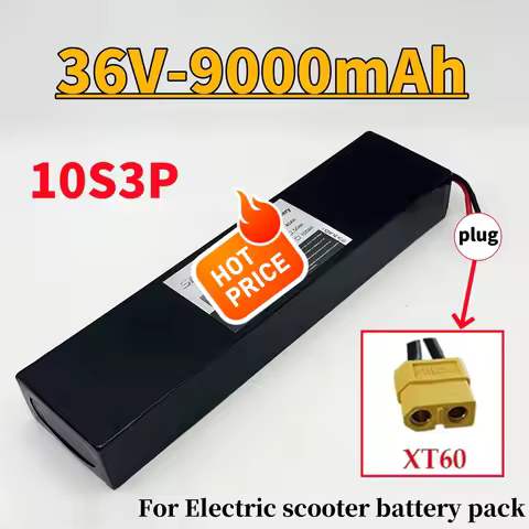 500W 36V 10S3P 9000mAh 18650 rechargeable lithium-ion battery built-in BMS Suitable for KUGOO S1, S2